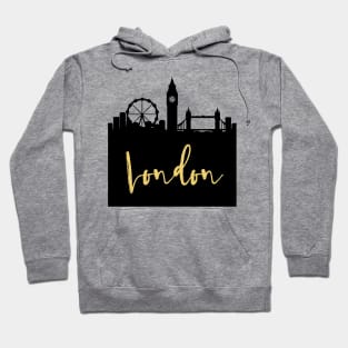 LONDON ENGLAND DESIGNER SILHOUETTE SKYLINE ART Hoodie